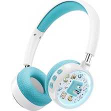 Xo Güvenli Ses Sınırlayıcı ve Konforlu Tasarımlı Çocuk Bluetooth Kulaklık Mavi (BE57)
