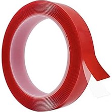 İlanib Ticaret Çift Taraflı Bant Şeffaf Silikonlu Su Geçirmez Akrilik Montaj Bandı Çerçeve Resim Montaj Bandı (10MMX5METRE)