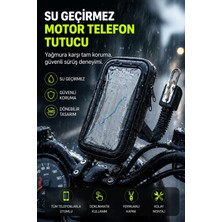 ArmoniaVital Su Geçirmez Titreşimsiz Motosiklet Telefon Tutucu – Gidon Uyumlu Navigasyon Telefon Standı