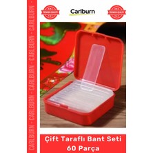Carlburn Nano Jel Şeffaf Süper Güçlü Yıkanabilir Tekrar Kullanılabilir Çift Taraflı Bant Seti 60 Parça