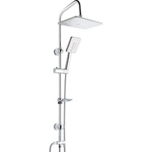 İlanib Ticaret Rhea Krom Paslanmaz Çelik Borulu Yağmur Duş Seti