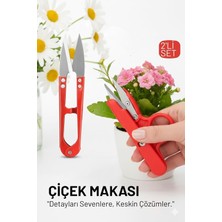 İlanib Ticaret Profesyonel 2'li Mini Budama Seti Çelik Ultra Keskin Çiçek ve Bitki Makası, 722647