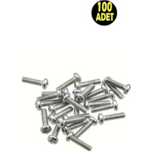 İlanib Ticaret Usin M4 x 20MM Yıldız Silindir Başlı Dayanıklı Çiko Kaplama (Ysb) Metrik Vida - Montaj Vidası (100)