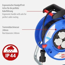 İlanib Ticaret Garant Serisi 4 Soketli Korumalı Kablo Makarası 25 Metre