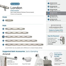 İlanib Ticaret | Dolap Çekme | Nikel/cilalı Krom | 6-5/16 Inç (160 Mm) Merkezden Merkeze | Londra | 1 Paket | Çekmece Çekme | Çekmece Kolu | Dolap Donanımı