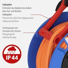 İlanib Ticaret Camping Serisi IP44 Lisanslı Emniyet Şalterli 3 Yıl Garantili 25 Metre Uzatmaya Sahip Makaralı Kablo H07RN-F 3g2.5