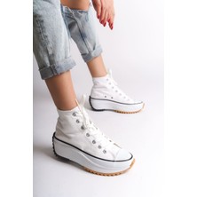 Roma Bağcıklı Ortopedik Taban Kadın Sneaker Spor Ayakkabı Tbt - Beyaz