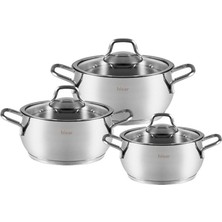 Hsr- Hisar Perge 6 Parça Çelik Mini Tencere Set