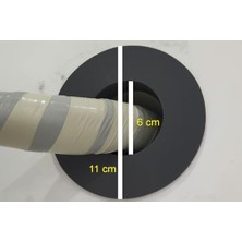 İlanib Ticaret Klima Borusu Dekoratif Kapak, Plastik, Boru Deliği Kapatma Aparatı Koyu Gri