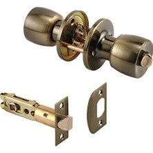 İlanib Ticaret MP65044 Gizlilik Topuzu, 2-3/8 Inç ve 2-3/4 Inç Arka Sete Uyar, Lale, Antik Pirinç, (1 Set)