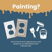 İlanib Ticaret W35251-PW-C Klasik Mimari Dörtlü Anahtar Duvar Plakası/anahtar Plakası/kapağı, Beyaz