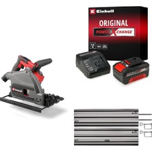 İlanib Ticaret Tp-Ps 18/165 Li Bl - Solo Akülü Daldırma Testeresi + 18V 4,0 Ah Pxc Starter Kit, Akü ve Şarj Cihazı + Alüminyum Daire Testere Rayı 2X1000 mm