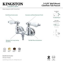 İlanib Ticaret CC33T2 Küvet Bataryası, 3-3/8-Inç Merkez, Parlak Pirinç