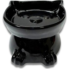 isiltikidsmoda Seramik Kedi Mama ve Su Kabı Siyah