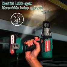 İlanib Ticaret Akülü Tornavida 18 V, 45 Nm Maksimum Matkap, 2 x 2,0 Ah Akü ve 53 Parça Aksesuar Seti, 21 + 3 Kademe, Delme, Vidalama, Darbeli Vidalar Için 2 Kademeli Matkap