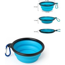 isiltikidsmoda Katlanabilir Silikon Mama ve Su Kabı - Mavi