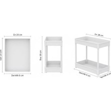 İlanib Ticaret 2 Katlı Banyo ve Mutfak Tezgah Üstü Düzenleyici Raf – Çok Amaçlı Plastik Organizer, Baharatlık, Kozmetik ve Deterjan Standı – Suya Dayanıklı Modüler Tasarım –
