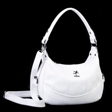 Victoria Nas Bag Kadın Beyaz Omuz ve Çapraz Çanta Ergonomik Tasarım ile Şık Kullanım