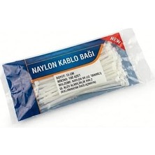 İlanib Ticaret Smartizi 100 Adet Beyaz Kablo Bağı 15 cm - Plastik Cırt Kelepçe ve Kablo