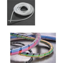 İlanib Ticaret Sprialli Şeffaf Kablo Toplayıcı Bilgisayar Kablo Tutucu 16 mm