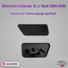 AutoPit 3D Mitsubishi Outlander Xl (2. Nesil 2005–2009) Uyumlu Far Yıkama Kapağı (Sağ Taraf)