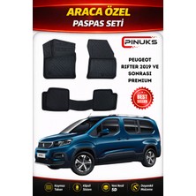 PINUKS Peugeot Rıfter 2023  Araca Özel Havuzlu  5d  Oto Paspas Seti Pro Seri