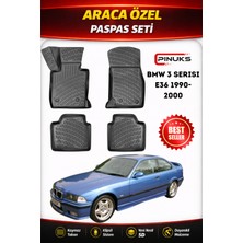 PINUKS Bmw 3 Serısı E36 1991  Araca Özel Havuzlu  5d  Oto Paspas Seti Pro Seri
