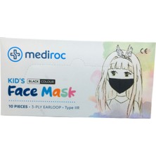 Savarga Siyah Çocuk Maskesi Lastikli 10 Parça (4801)