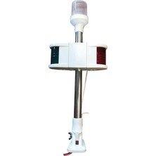 Saray Seyir Feneri Kombine Bayrak Direği 40CM 12V LED