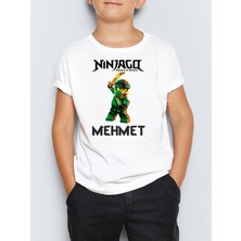 Morinna Isme Özel Ninjago Temalı Baskılı Unisex Çocuk Tişört T-Shirt 4-13 Yaş Mr-08