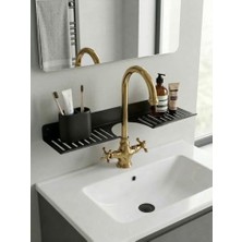 İlanib Ticaret Eviye Önü Organizer Rafı Metal Lavabo Üstü Raf Mutfak Evye Üstü Organizer Duvara Yapışkanlı Delmeden Montaj Lavabo Arkası Raf Süngerlik Sabunluk Mutfak Rafı