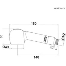 İlanib Ticaret Onece Bulaşık Durulama Başlığı 2 Jet Modlu El Duşu Mutfak Yedek Duş Başlığı Mutfak Bataryası ve Lavabo Mikseri Için, Mat