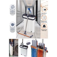 PremiumPort Kovalı Kendinden Sıkmalı Çok Amaçlı Mop, Temizlik Kolaylığı ve Pratiklik