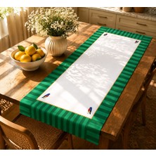Karam Home 40X140 cm Dokuma Kumaş Yeşil Pip Love Runner