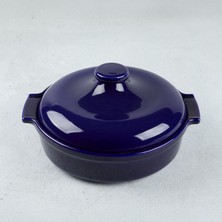 Aryıldız Elissa Kapaklı Karnıyarık Fırın Kabı Kobalt 27 cm