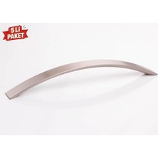 İlanib Ticaret 5'li Modern Alüminyum Inox Dolap & Çekmece Kulpu 224 mm – 5’li Paket (688/224/02)