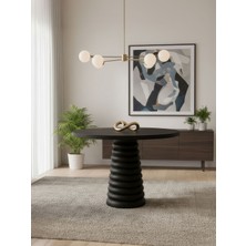 Gazzini Furniture Spirra Yuvarlak Ahşap Yemek Masası 120X120