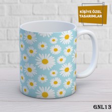 Birsence Kişiye Özel Kupa | Isimli & Fotoğraflı Premium Hediye Bardak Papatya