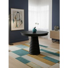 Gazzini Furniture Spirra Açılır Yuvarlak Ahşap Yemek Masası 120X120