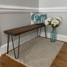 Feyza Design Şık ve Modern Metal Ayaklı Ahşap Koridor Dresuarı