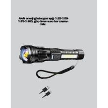 Zero Land Muratech Şarjlı El Feneri Yüksek Işık Gücü Uzun Menzil