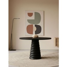 Gazzini Furniture Spirra Yuvarlak Ahşap Yemek Masası 100X100