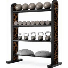 Rane Sağlık Topu Dambıl Kettlebell Bosu Topu Standı Leopar Desenli