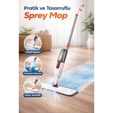 PremiumPort 3'lü Su Sprey Mop Seti, Pratik Temizlik Aracı, Kolay Kullanım