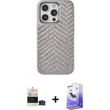 Marsilyan™- iPhone 14 Pro Max Kılıf Vadi Özel Seri - Siyah Bilvis 5in1 5d Magic Hayalet Cam Ekran Koruyucu + Siyah Bilvis Titan Kamera Lens