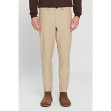 Altınyıldız Classics Erkek Bej 360 Her Yöne Esneyen Slim Fit Dar Kesim Pamuklu 5 Cep Casual Pantolon