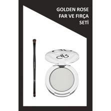 Golden Rose Dual Ended Eyeshadow Brush - Far Fırçası ve Soft Color Pearl Mono Eyeshadow No: 41-Tekli Sedefli Far Seti