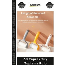 Carlburn #petshop Evcil Hayvan Kedi Köpek Kıl Temizleyici Pratik Yapışkanlı Güçlü 60 Yaprak Tüy Toplama Rulo