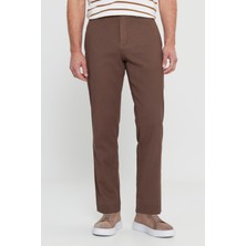 Altınyıldız Classics Erkek Vizon Pamuklu Comfort Fit Yan Cepli Armürlü Casual Esnek Pantolon