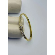 Biju Yılmaz Xuping Gold Taşlı Aura Circle Shine Kelepçe - 26XPKE05